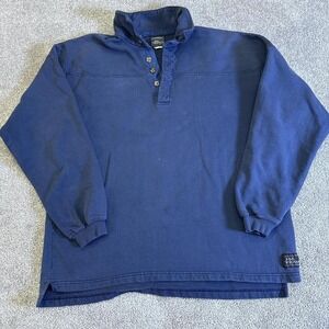 Vintage 90s No Fear Polo Long Sleeve Blue Faded Large